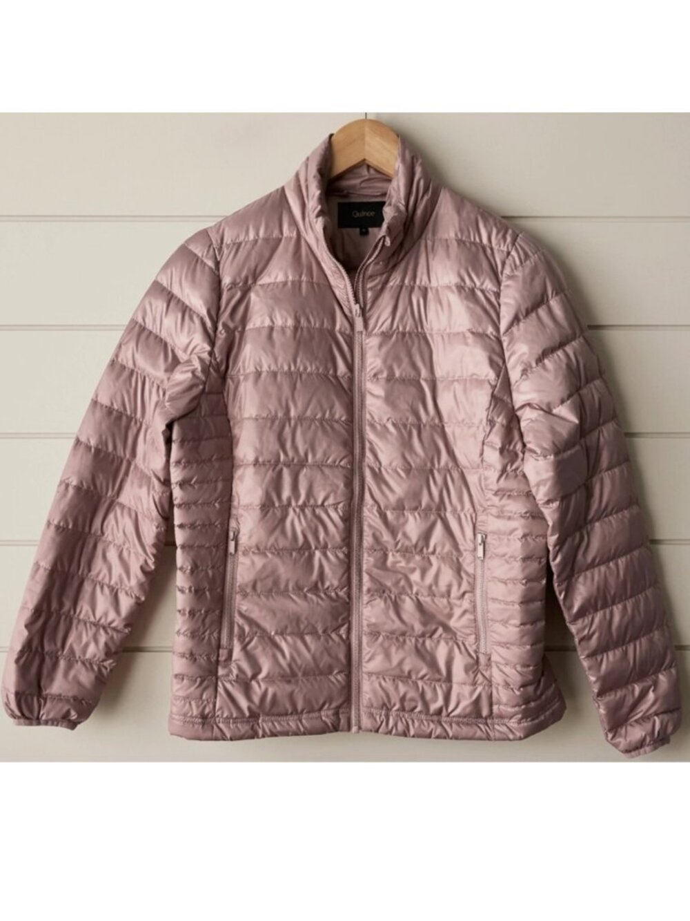 Quince Womens S Lightweight Down Packable Puffer Jacket Antique Rose Pink Coat